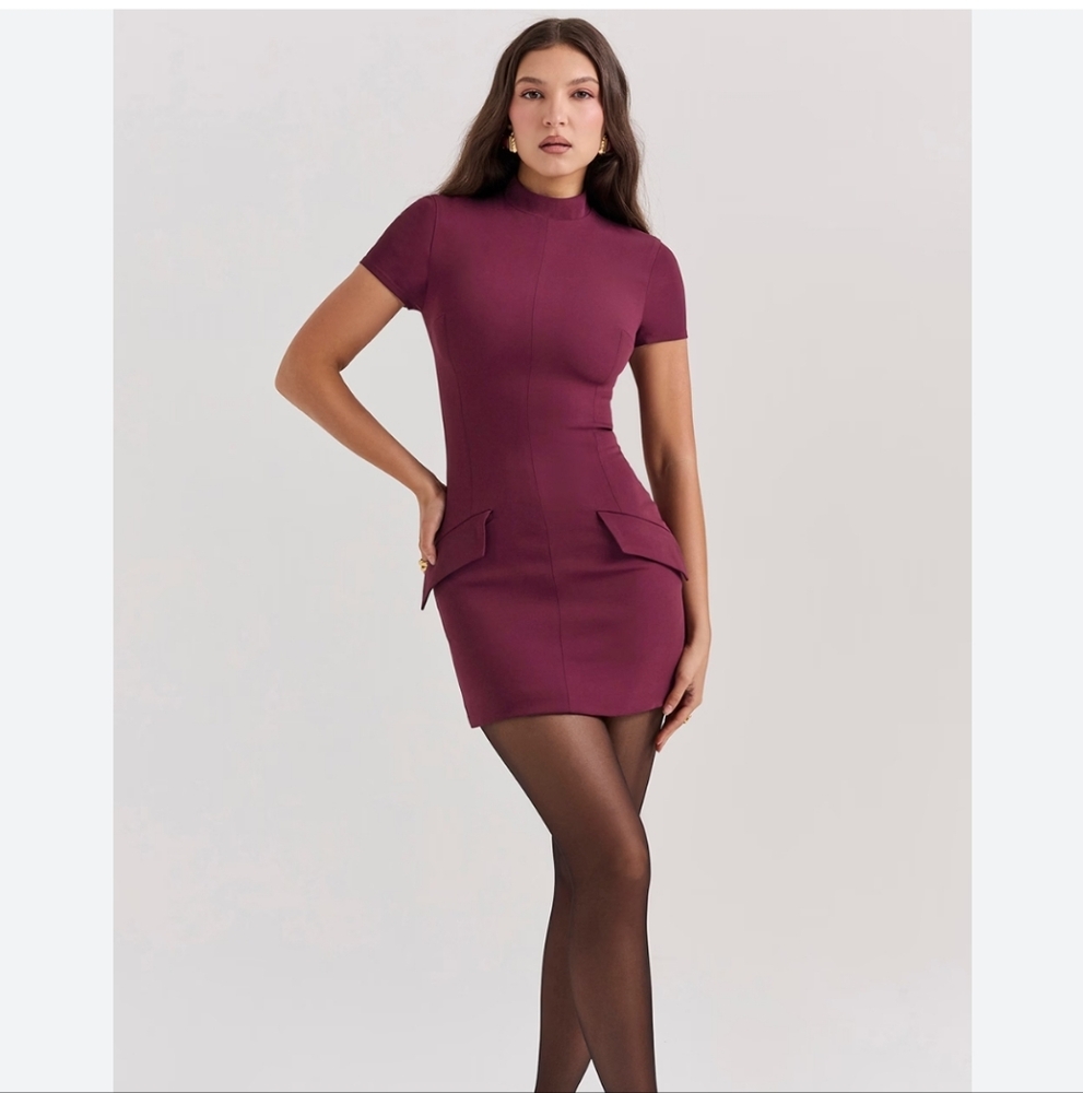 Alia mulberry mini dress - Picture 3 of 5